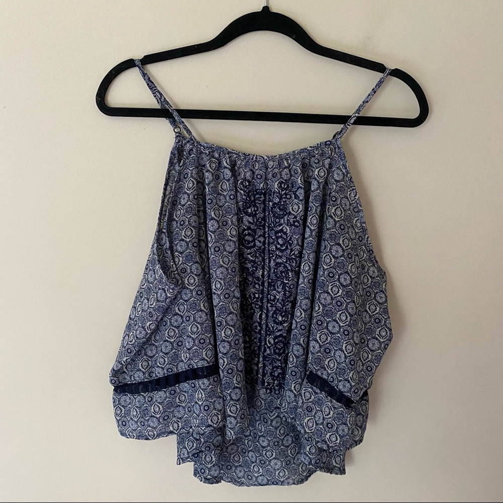 Xhilaration Women’s Off the Shoulder Blue Blouse Size M
